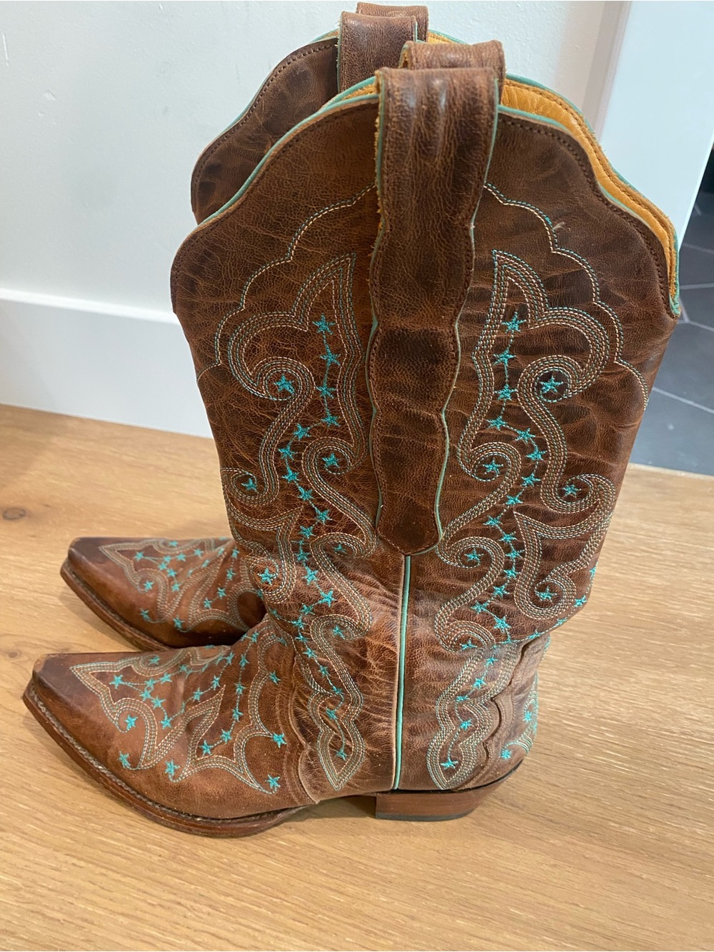Old Gringo Western Cowboy Boots with Turquoise Embroidery